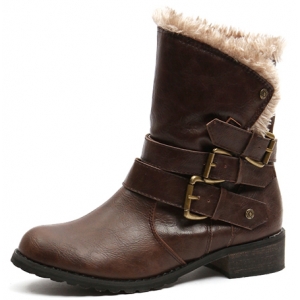 https://what-is-fashion.com/3700-28958-thickbox/womens-rock-chic-brown-synthetic-leather-inner-fur-triple-belt-strap-wide-entrance-low-heel-combat-sole-folding-middle-boots-.jpg