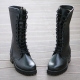 womens rock n roll lace up mid calf long celebrity combat boots hand made shoes