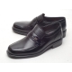 Mens 2.4" UP real Leather increase height square toe slip-on Shoes black made in KOREA US 6.5 - 10