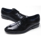 mens black synthetic leather round toe double wrinkle lace up dress shoes﻿﻿ made in Korea US7-10.5