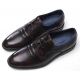 mens brown synthetic leather round toe double wrinkle lace up dress shoes﻿﻿ made in Korea US7-10.5