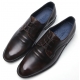 mens brown synthetic leather round toe double wrinkle lace up dress shoes﻿﻿ made in Korea US7-10.5