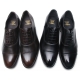 mens black synthetic leather straight tip round toe lace up low heel dress shoes﻿﻿ made in Korea US7-10.5