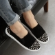 womens tow tone cap toe front & back stud detail both side elastic band white platform fashion sneakers﻿﻿