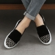 womens tow tone cap toe front & back stud detail both side elastic band white platform fashion sneakers﻿﻿