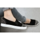 womens tow tone cap toe front & back stud detail both side elastic band white platform fashion sneakers﻿﻿