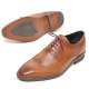 Mens brown real Leather classical wing tip lace up dress shoes made in KOREA US6.5-10.5