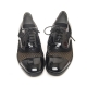 Mens black mesh Lace Up synthetic leather Dress shoes made in KOREA US 5.5 - 10.5