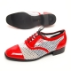 Mens red mesh Lace Up synthetic leather Dress shoes made in KOREA US 5.5 - 10.5