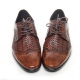 Mens brown wing tip punching mesh lace up Dress shoes made in KOREA US 6.5 - 10.5