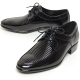 Mens black punching lace up Dress shoes made in KOREA US 6.5 - 10.5