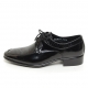 Mens black punching lace up Dress shoes made in KOREA US 6.5 - 10.5