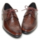 Mens brown wrinkle shape  lace up Dress shoes made in KOREA US 6.5 - 10.5