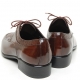 Mens brown wrinkle shape  lace up Dress shoes made in KOREA US 6.5 - 10.5