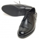 Mens grossy round toe straight tip lace up real cow leather black Dress shoes US 10.5 - 13