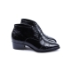 Mens real Leather wrinkle side zip closure black ankle boots made in KOREA US5.5-10.5