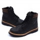 Mens synthetic Leather side zip closure black ankle peding boots made in KOREA US5.5-10.5