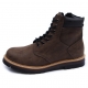 Mens synthetic Leather side zip closure brown ankle peding boots made in KOREA US5.5-10.5