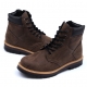 Mens synthetic Leather side zip closure brown ankle peding boots made in KOREA US5.5-10.5