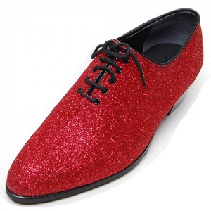 Mens glitter red plain toe lace up high heels oxfords korea comfortable ...