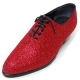 Mens glitter red plain toe lace up high heels oxfords korea party dress shoes