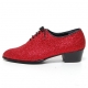 Mens glitter red plain toe lace up high heels oxfords korea comfortable dress shoes