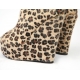 Womens open toe leopard brown fur thick platform zip high wedge heels ankle boots