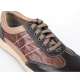 Mens brown leather non-slip rubber sole sports fashion casual sneakers