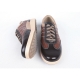 Mens brown leather non-slip rubber sole sports fashion casual sneakers