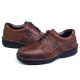 Mens brown leather urethane sole sports fashion casual sneakers
