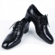 Mens real Leather straight tip wrinkle black lace up dress shoes made in KOREA US6-US10