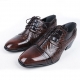 Mens real Leather straight tip wrinkle brown lace up dress shoes made in KOREA US6-US10