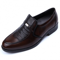 Mens real Leather comfortable cusion insole brown winkle loafers made in KOREA US6.5-US10.5