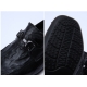 Mens real wrinkle Leather front chain decoration casual black loafers made in KOREA US6.5-US10.5