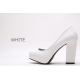 Women's hidden platform bold heels basic pumps black silver white