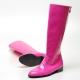Men's Glossy Pink inner leather back zip closure knee high Boots
