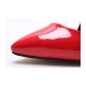 Women's glossy synthetic leather pointed toe stiletto heels pumps black red white