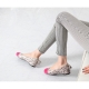 Women's synthetic leather contrast tone toe animal snake patterned flat back zip tassel loafers black beige pink