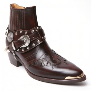 https://what-is-fashion.com/4441-34618-thickbox/-men-s-brown-real-leather-contrast-patch-studded-side-zip-western-ankle-bike-rider-boots-.jpg