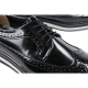 men's wing tips black synthetic leather lace up wedges heels oxfords