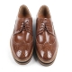 men's wing tips brown synthetic leather lace up wedges heels oxfords