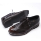 men's punching wing tips brown synthetic leather lace up oxfords