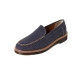 Men's synthetic fabric rubber sole navy beige casual loafers