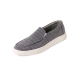 Men's synthetic fabric rubber sole black gray casual slip-on sneakers