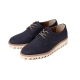 Men's synthetic fabric comfy sponge sole black beige navy casual lace ups sneakers
