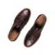 men's wingtips round toe black brown synthetic leather lace up sopnge sole wedges heels oxfords