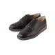 Men's synthetic leather punched wing tips round toe lace ups shoes black brown