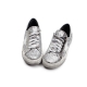 Women's vintage glitter silver star patch lace ups sneakers