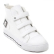 women's 4 buckle sneakers high top zipper shoes white