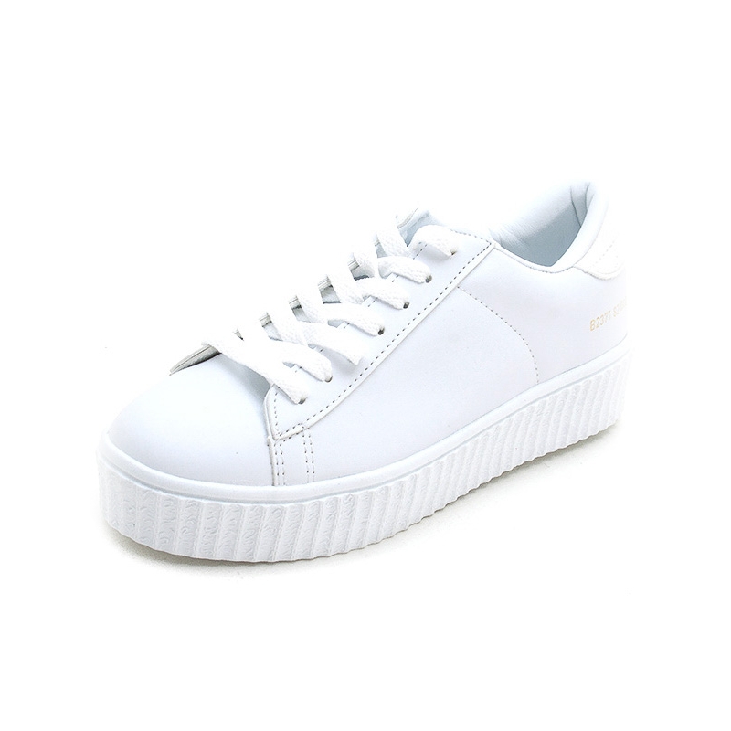 Women's synthetic leather featuring a lace ups chunky platform sneakers ...